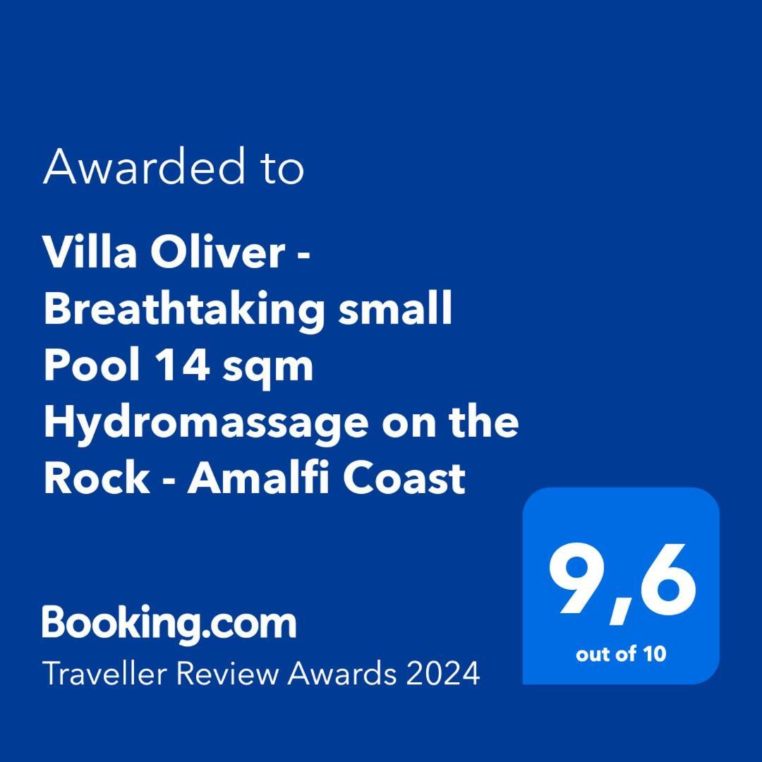 Villa Oliver - Breathtaking Small Pool 14 Sqm Hydromassage On The Rock - Amalfi Coast Exterior foto